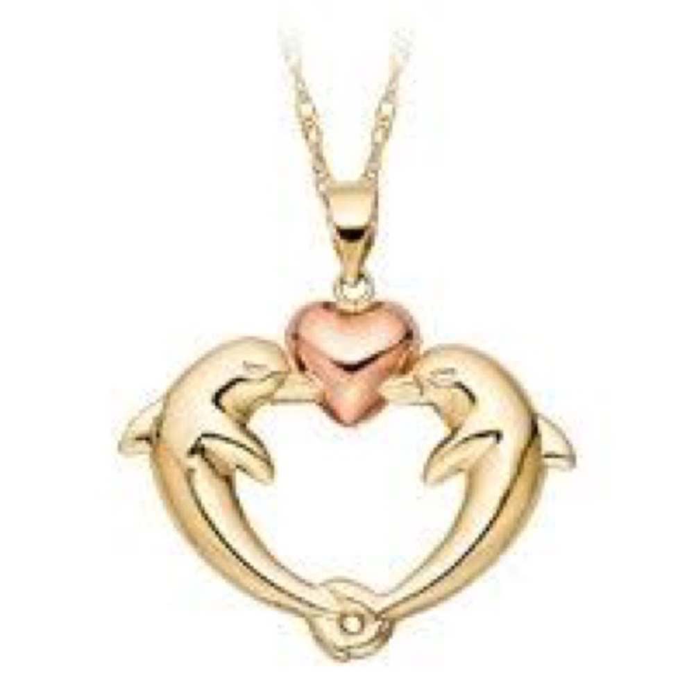14K Gold Dolphin Necklace